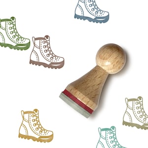Ministempel WANDERSTIEFEL Ø 15 mm Stempel