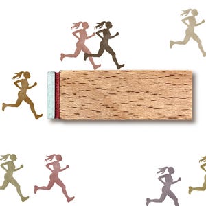 Mini carimbo de borracha FÊMEA RUNNER 15 mm / 0,59 polegadas