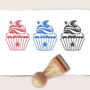 Ministempel Mini-Stempel CUPCAKE STERN Ø 15 mm
