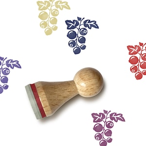 Mini rubber stamp CURRANTS Ø 15 mm / 0.59 inches