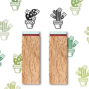 Miniatuurstempels CACTI 15 mm | set van 2 ministempels