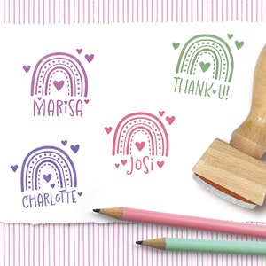 Customized rubber stamp RAINBOW 30 mm / 1.18 inches