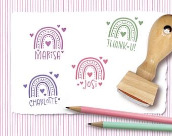 Customized rubber stamp RAINBOW 30 mm / 1.18 inches