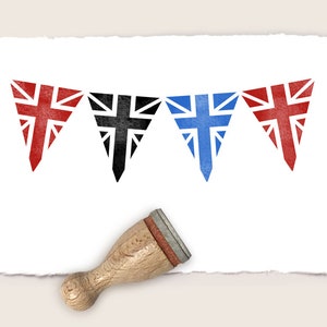 Mini rubber stamp UNION JACK PENNANT Ø 12 mm