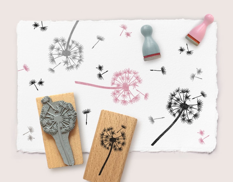 Rubber stamp set BLOWBALL 3 pieces