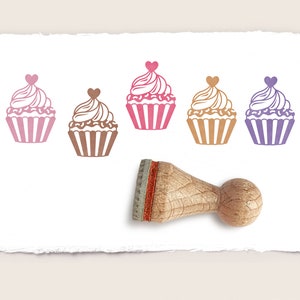 Stempel CUPCAKE MIT HERZ Ø 15 mm Ministempel