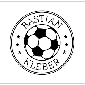 Stempel FUSSBALL personalisiert mit Name ∅ 30 mm