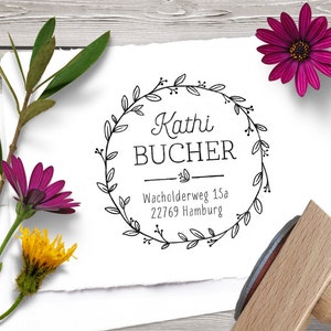 Gepersonaliseerde stempel voor retouradres WREATHLET