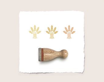 Mini rubber stamp BUNDLE OF WHEAT Ø 12 mm / 0.47 inches