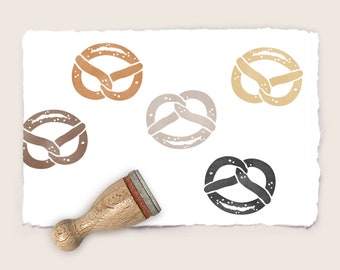 Mini rubber stamp LYE PRETZEL Ø 12 mm / 0.47 inch