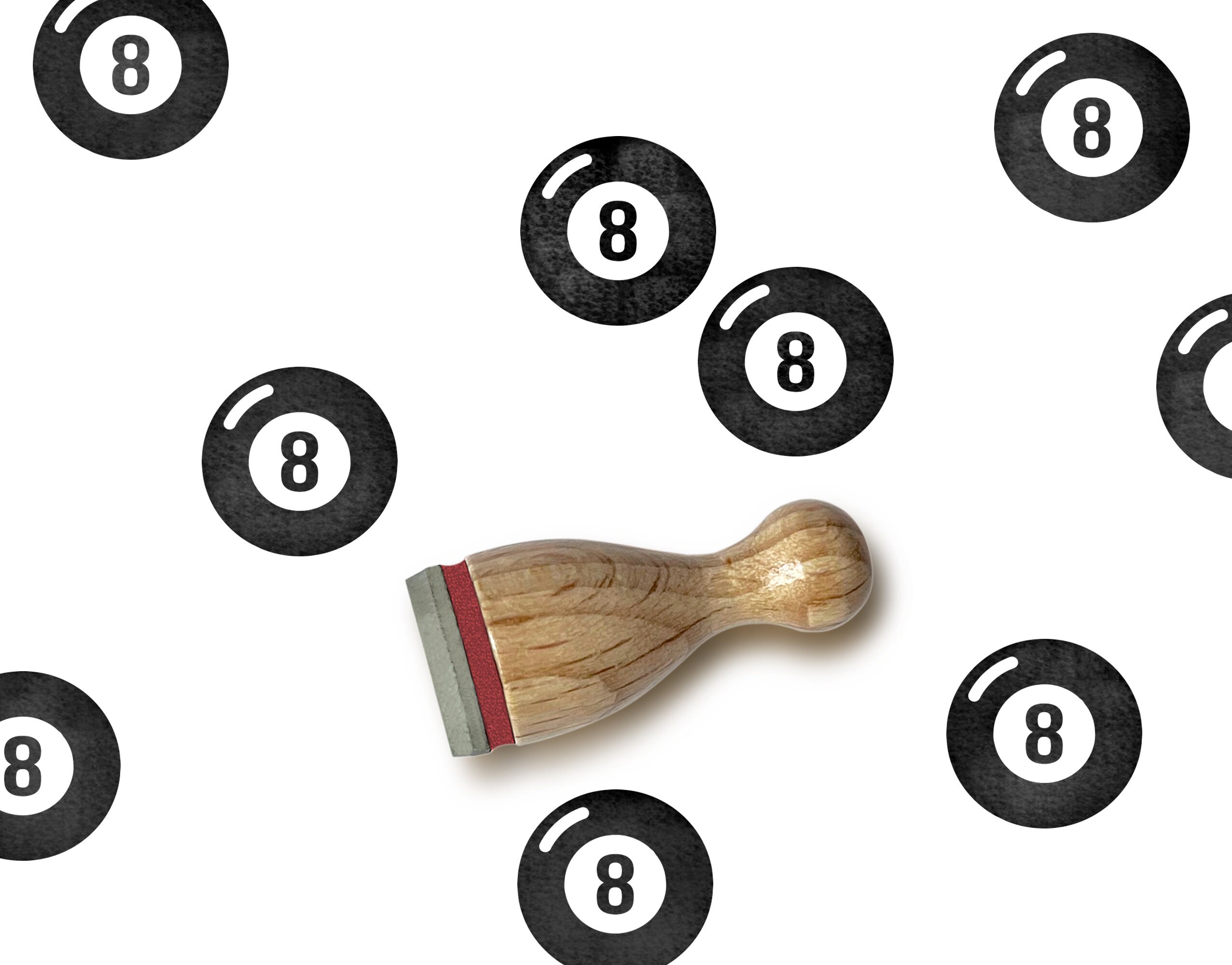 Autocollant Sticker 8 BALL (boule De Billard) - Ritrama - Italie - Pour Auto, Moto, Casque