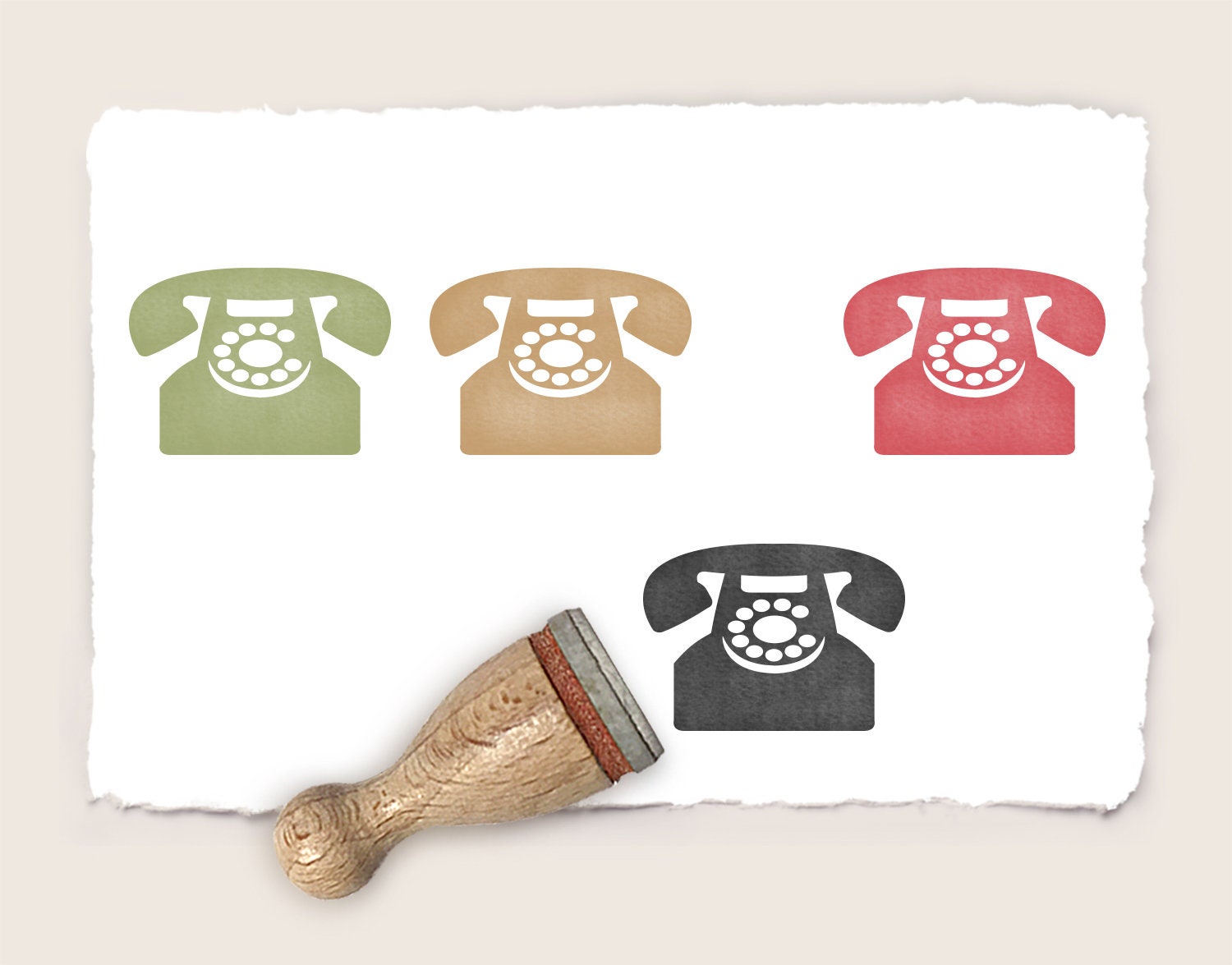 Mini Rubber Stamp TELEPHONE Ø 12 Mm / 0.47 Inch Etsy UK