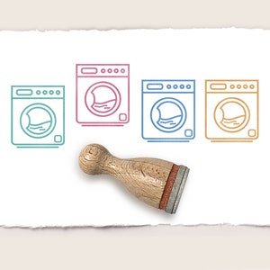 Mini rubberen stempel WASMACHINE Ø 12 mm