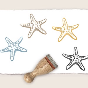 Mini rubberen stempel STARFISH Ø 12 mm