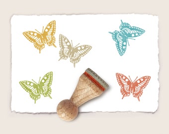 Mini rubber stamp BUTTERFLY Ø 15 mm / 0.59 inch