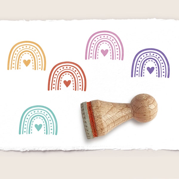 Ministempel BOHO REGENBOGEN Ø 15 mm Stempel