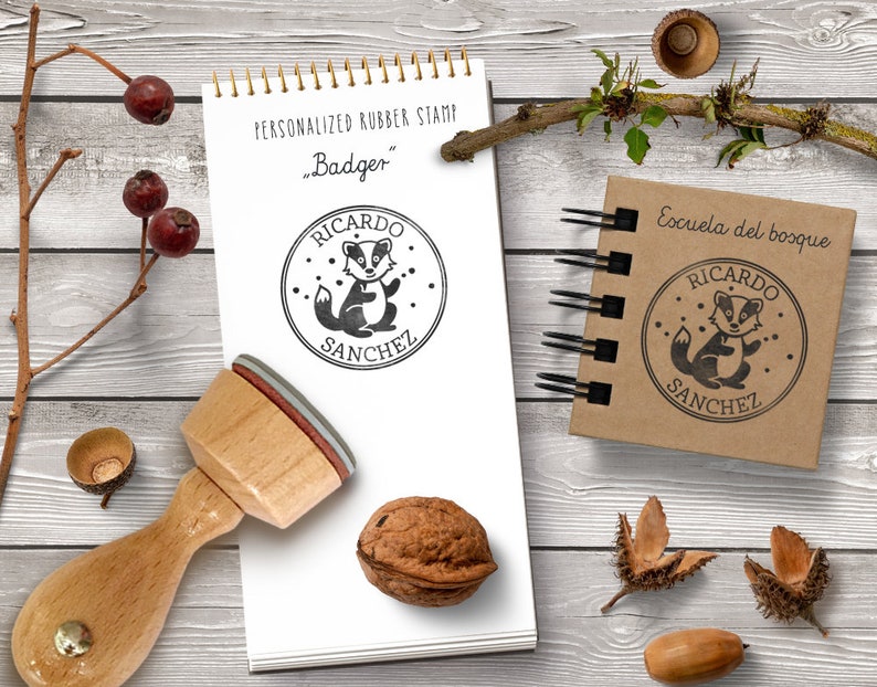 Stempel WALDTIERE personalisiert mit Namen 30 mm Etsy