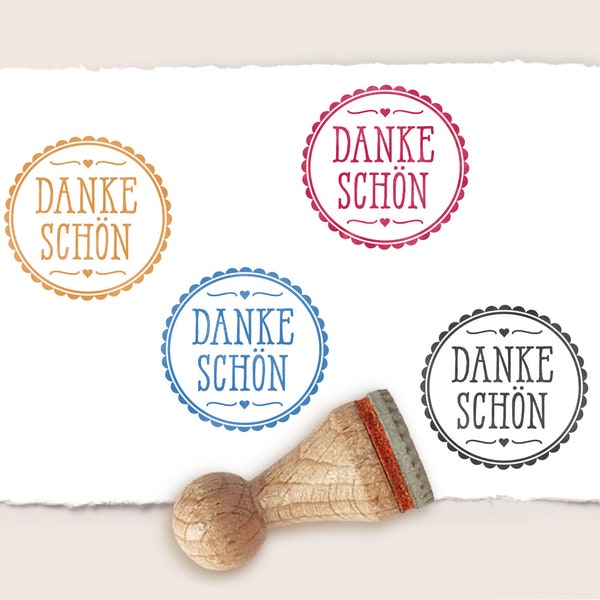 Stempel DANKE SCHÖN Ø 15 mm Ministempel