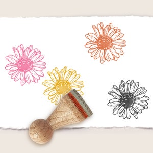 Mini rubber stamp GERBERA Ø 15 mm