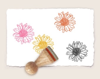 Mini rubber stamp GERBERA Ø 15 mm