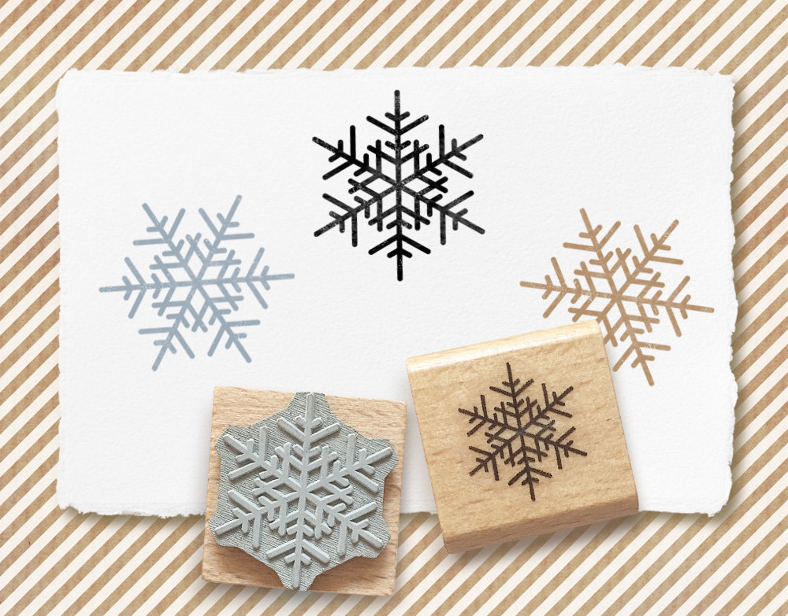 Rubber stamp SNOWFLAKE No. 03 Etsy