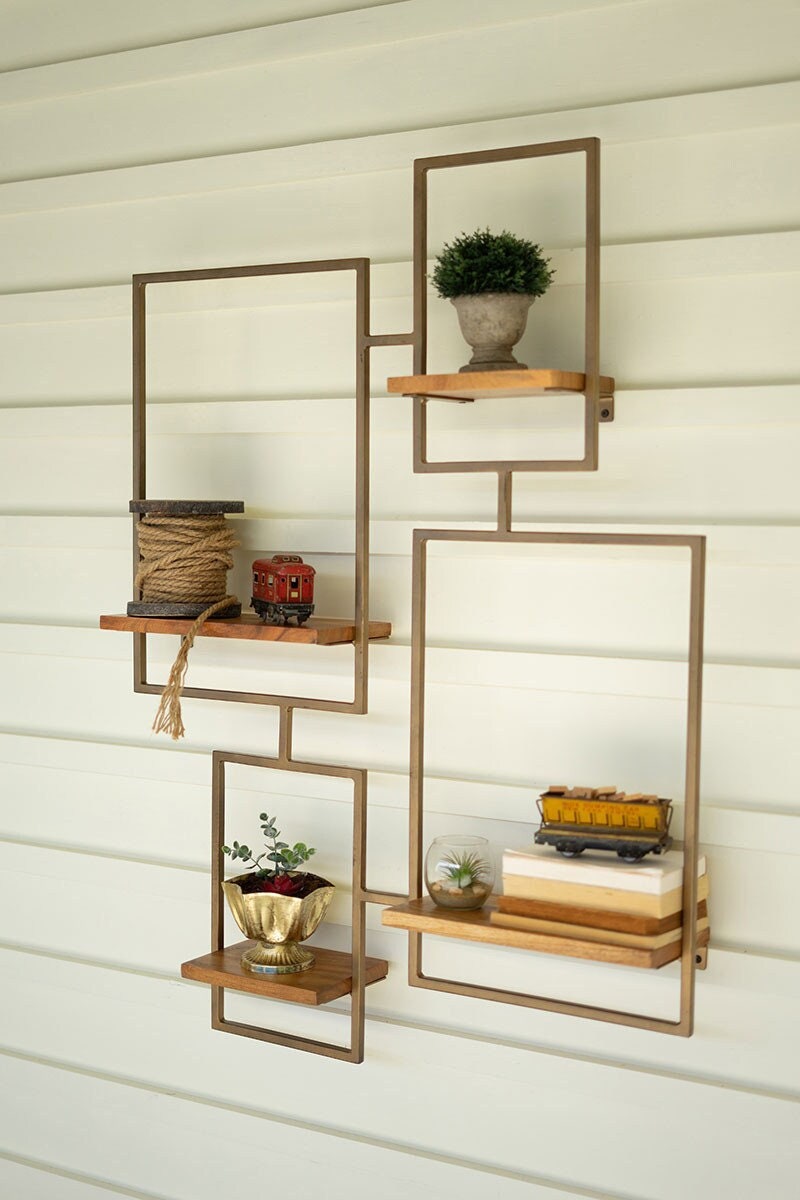 wood iron shelf 1060*910*225〈ブラウン〉 | www.rayblaze.com