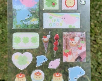 söta japanska retro klistermärken, japanska heisei retro vänner, kpop deko klistermärken, polco deko, toploader deko, toploaders