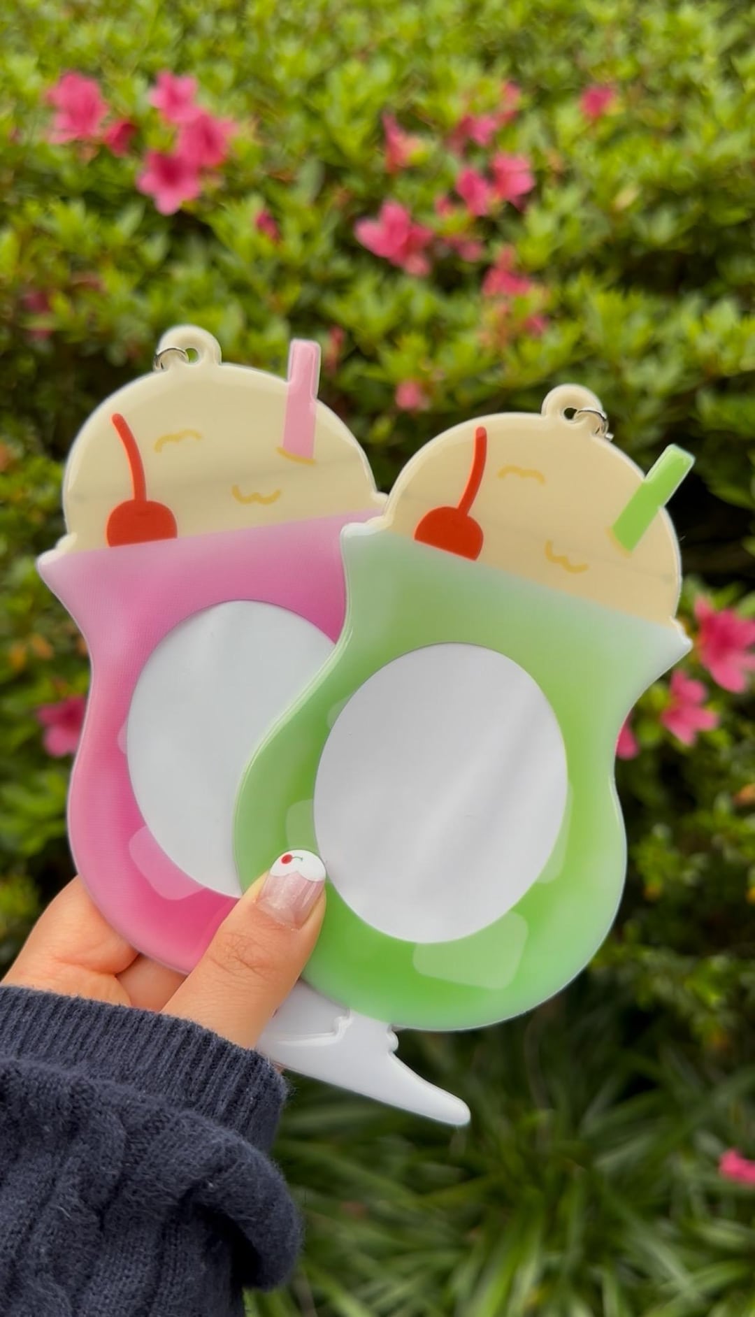 Cute Melon Cream Soda Photocard Holder, Japanese Cream Soda