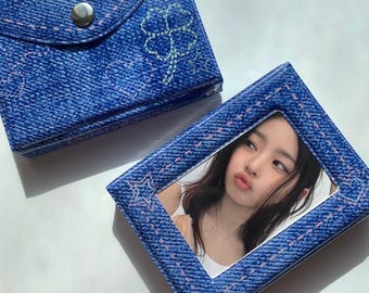 Denim Collect Book, Kpop Collect book, photocard collect book, jean pc book,  photocard binder, cute photocard binder, kpop photocard binder