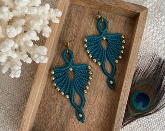 Bohemian Stud Earrings Macrame