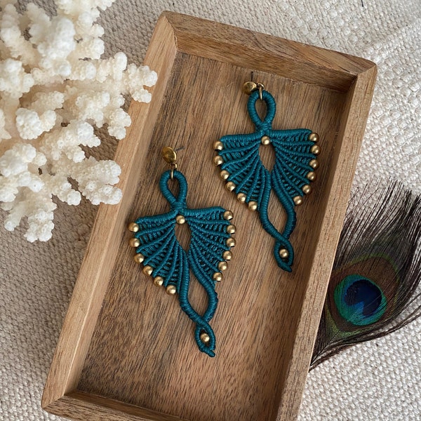 Boho Stud Boucles d’oreilles Macrame