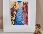 Religious Icons - signed and mounted Art Print Saint Anthony Preaching to the Fish