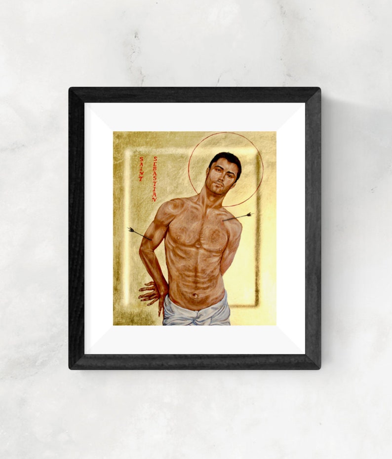 Giclee Art print Saint Saint Sebastian. Icon of popular saint | Etsy