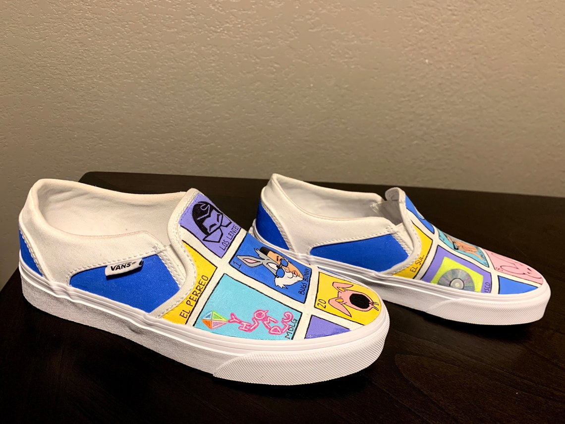 Bad Bunny Loteria Vans | Etsy