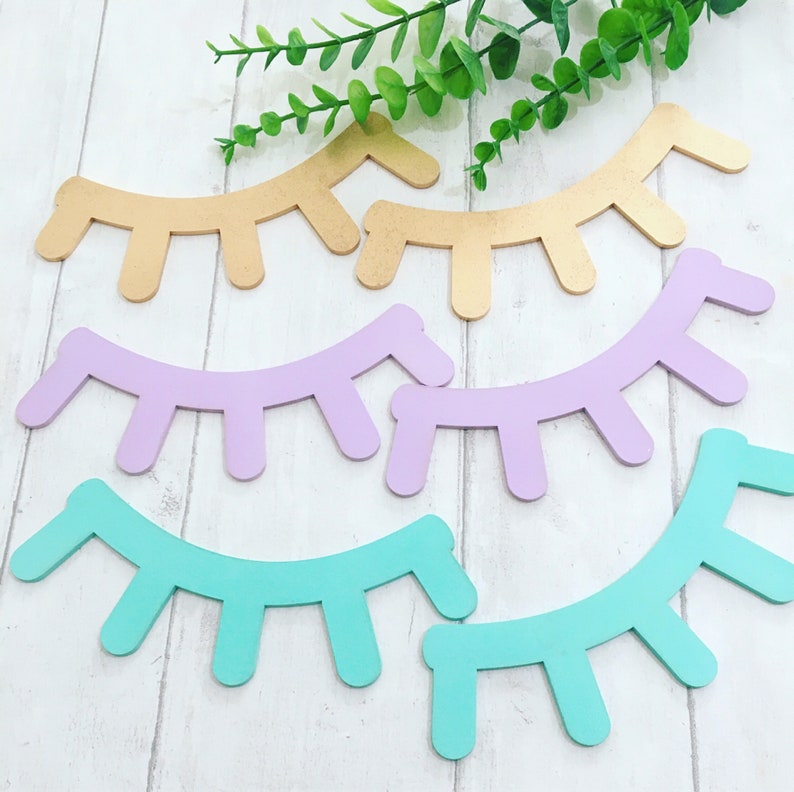 Extra Large Wooden Sleepy Eyelashes Eyelash Wall Art Sleepy Etsy UK