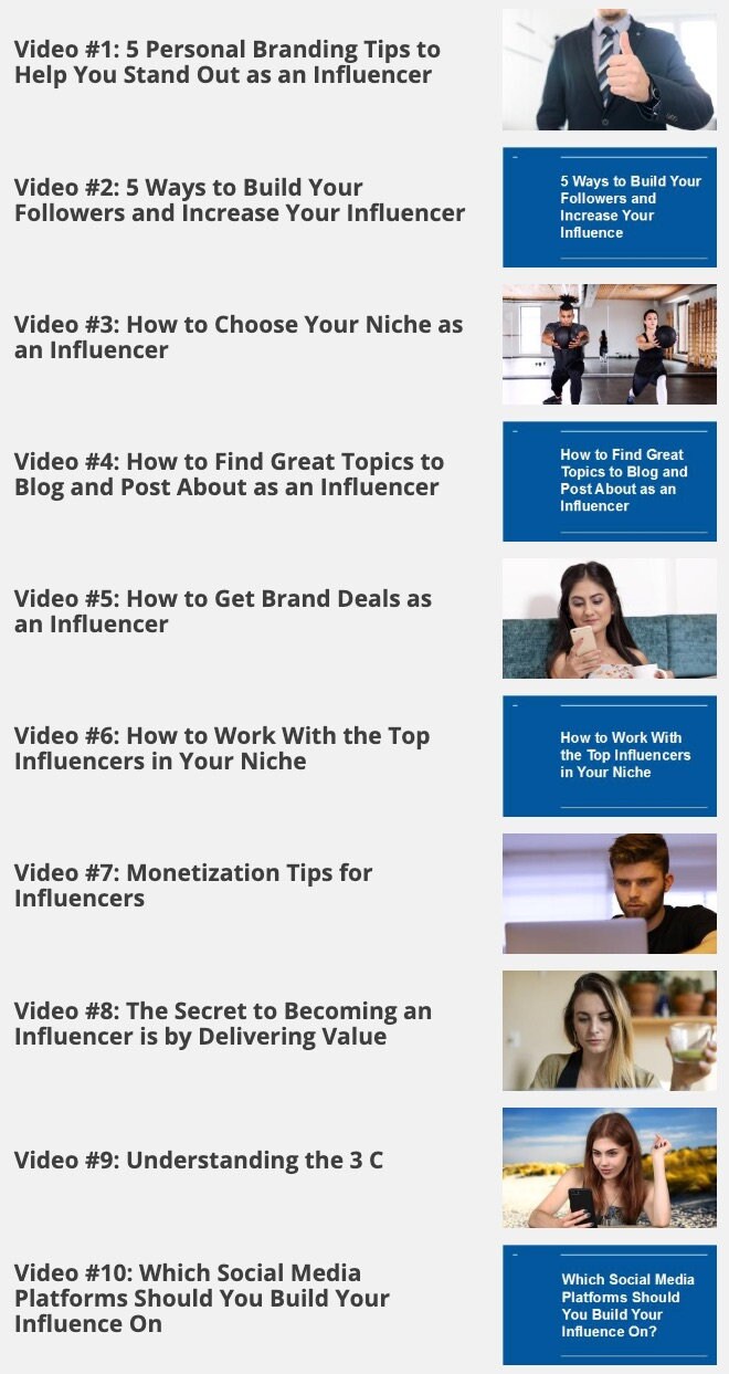 How to Become an Influencer 10 Video Course Instagram Tik Tok You Tube ...