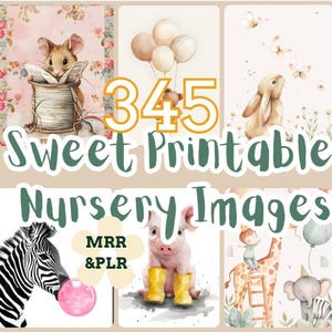 Images pour chambre de bébé/Décoration de chambre de bébé/Images numériques/Cartes de voeux imprimables/Art mural/Marketing numérique/DPP et MRR/Revente