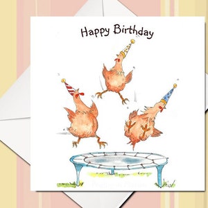 Carte d'anniversaire de poulet, carte de poulet, carte de poulet drôle, carte de jeu de mots, carte de voeux de poulet, carte de Pâques, poulet de Pâques
