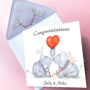 Carte de mariage, carte de fiançailles, carte de félicitations, carte personnalisée