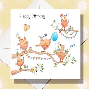 Carte poulet - carte d'anniversaire poulet - carte de fête - carte de fête poulet - carte de jeu de mots - carte poulet drôle - carte d'anniversaire volaille - enterrement de vie de jeune fille