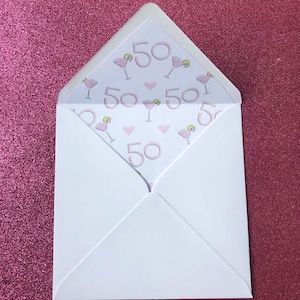 50th Birthday Flamingo Card: Feathered Ballerina, Personalised , milestone birthday, unique and individually made imagen 3