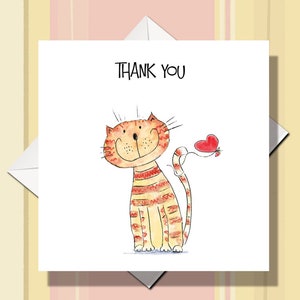 Cartes de remerciement, carte de remerciement d'un ami, carte de remerciement chat, cartes de remerciement, cartes de remerciement chat