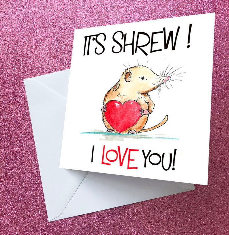 Love Birthday Card Animal Birthday Card Valentines Card Kindness card Love Card Valentines Day