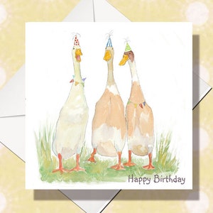 Duck Birthday Card - Runner Duck Birthday Card - Funny Duck Card - Runner Duck Card - Funny Birthday card for a friend