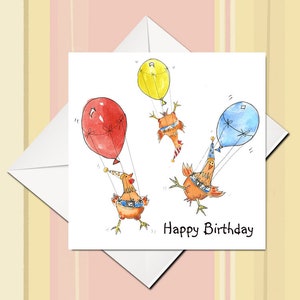 Chicken Birthday card, Chicken card, Greetings Card, Birthday Card, Funny Chicken Card, Pun card