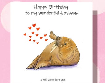 Happy Birthday Husband card - Birthday card for Husband - Birthday card for Him -  Husband card - Boyfriend Birthday card -  Partner card