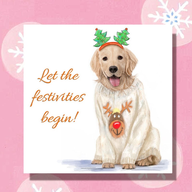 Christmas Card, Goldie Lover, Xmas Greetings, Happy Xmas, Golden