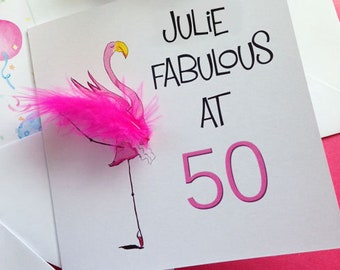 50th card - 50th Birthday Card - 50th Birthday card for women - Any Age Card - 50th Birthday - 50th Birthday Card - 50th Personalised Card