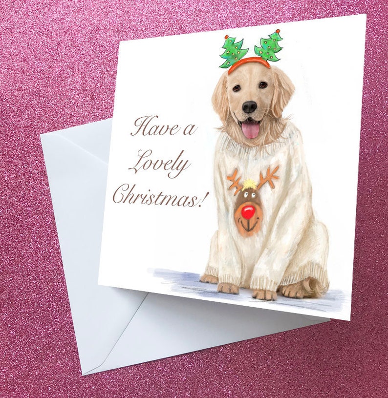 Christmas Card, Goldie Lover, Xmas Greetings, Happy Xmas, Golden