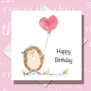 Carte d'anniversaire, carte d'anniversaire hérisson, carte d'anniversaire, carte d'anniversaire drôle, carte hérisson mignonne